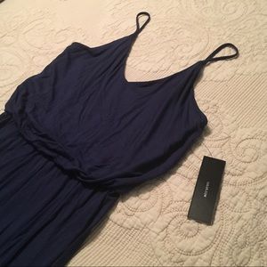 Lulus Navy Blue maxi with high slit